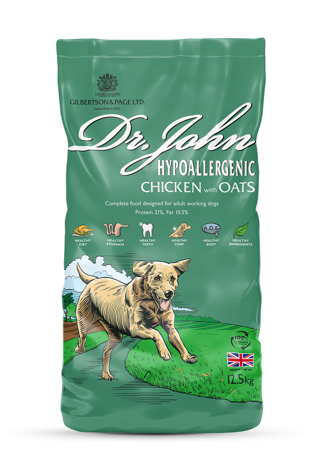 Dr John Hypoallergenic Chicken with Oats Adult Dog Food 12.5kg - Buy 2 Bags Save 5%