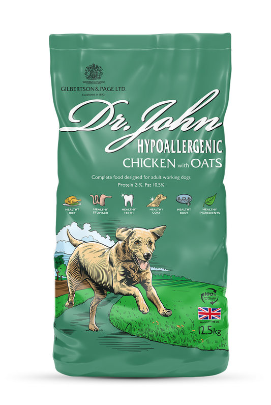 Dr John Hypoallergenic Chicken with Oats Adult Dog Food 12.5kg - Buy 2 Bags Save 5%