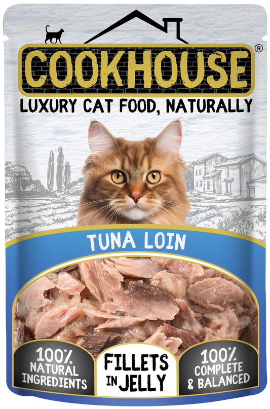 COOKHOUSE Luxury Cat Pouch Fillets in Jelly Tuna Loin 18 x 70g