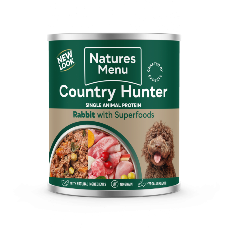 Country Hunter Dog Food Rabbit with Superfoods Cans 6 x 600g