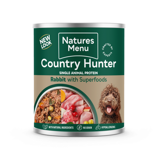 Country Hunter Dog Food Rabbit with Superfoods Cans 6 x 600g