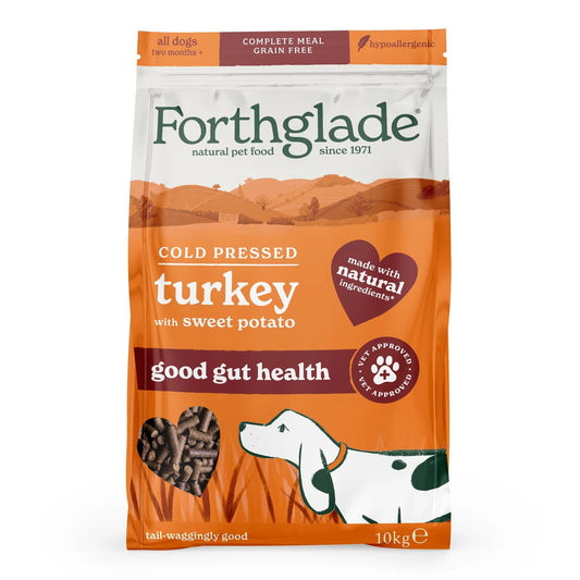 Forthglade Cold Pressed Adult Dog Grain-Free Turkey 6kg - Free P&P