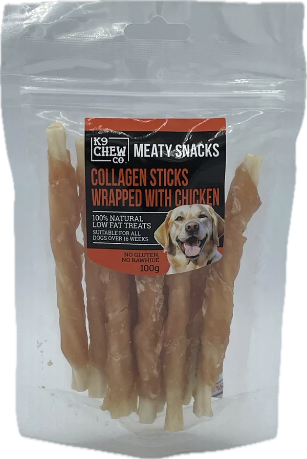 K9 Chew Co. Collagen Chicken Wrapped Stick 5 inch 100g