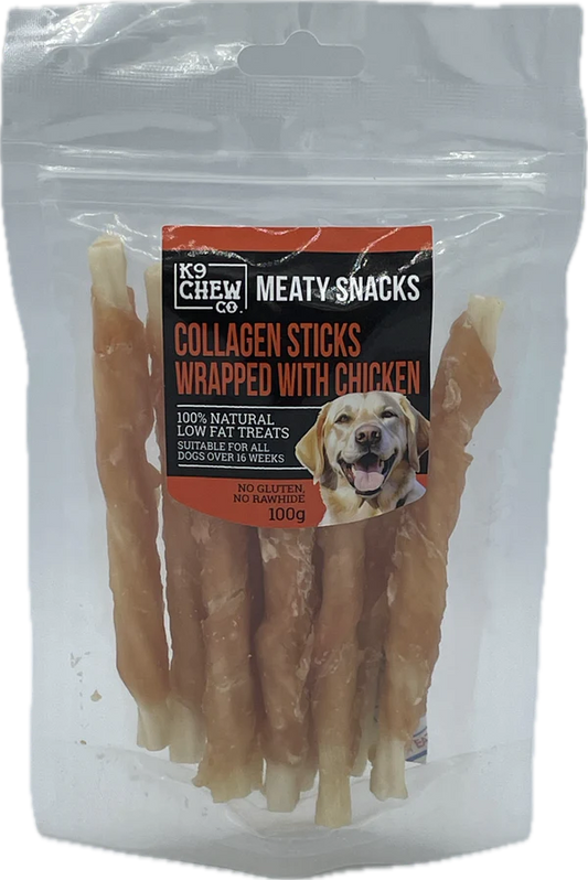 K9 Chew Co. Collagen Chicken Wrapped Stick 5 inch 100g