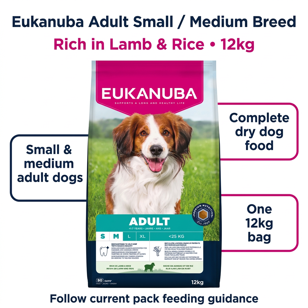 Eukanuba Adult Lamb & Rice infographic