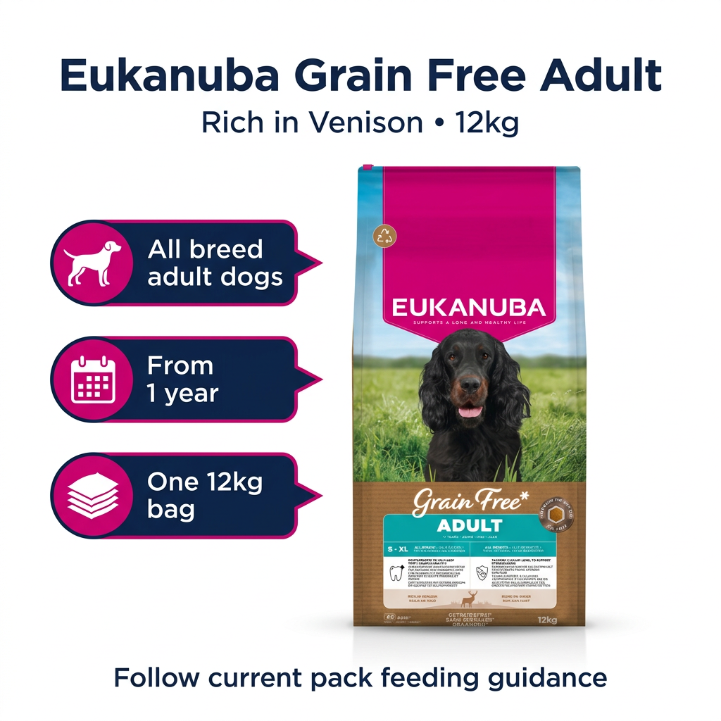 Eukanuba Grain Free Adult Venison infographic