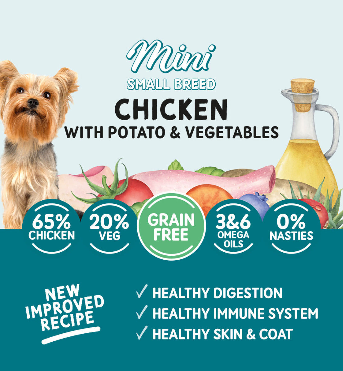 Naturo Adult Mini Pouch GRAIN FREE Chicken, Potato & Veg 150g x 8
