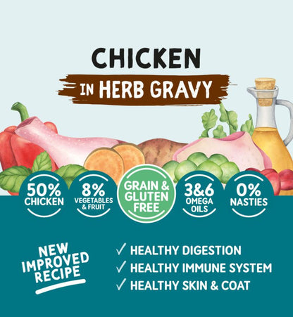 Naturo Adult Dog Pouch Chicken in Herb Gravy 100g - Case of 12