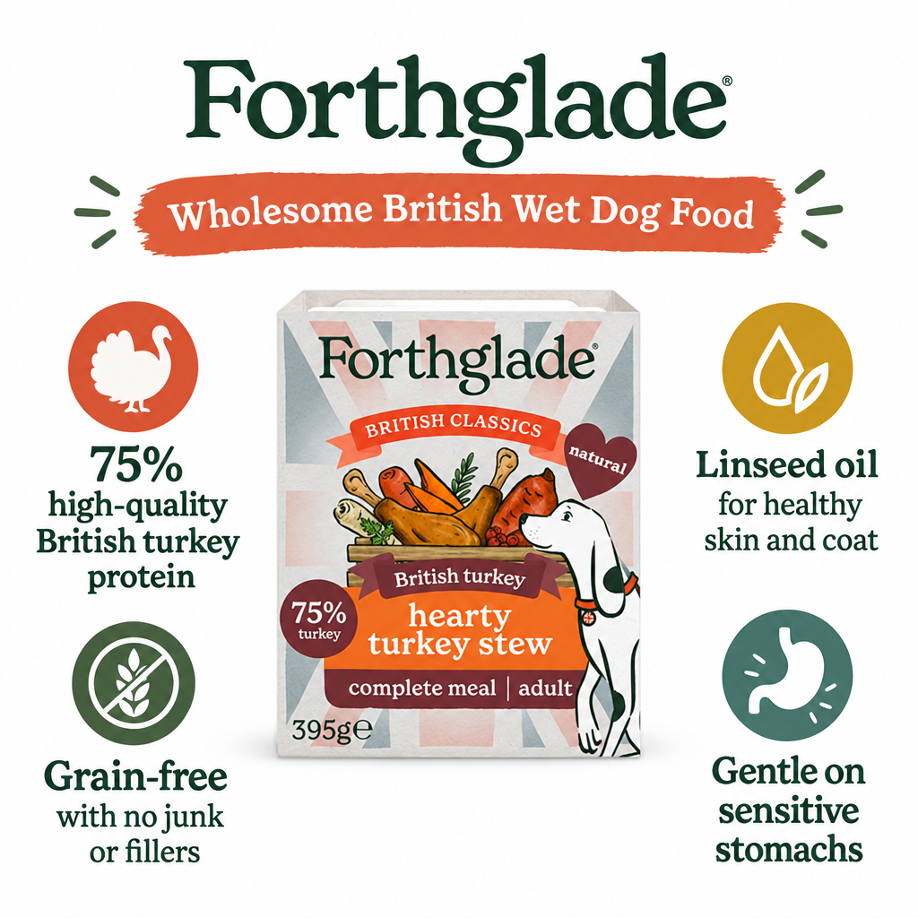 Forthglade Hearty Turkey Stew infographic