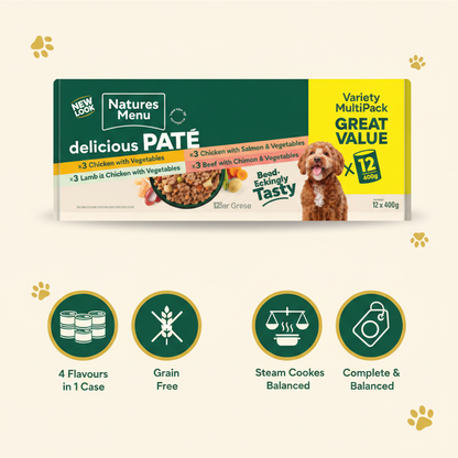 Natures Menu Dog Meat Selection Cans Multipack 12 x 400g