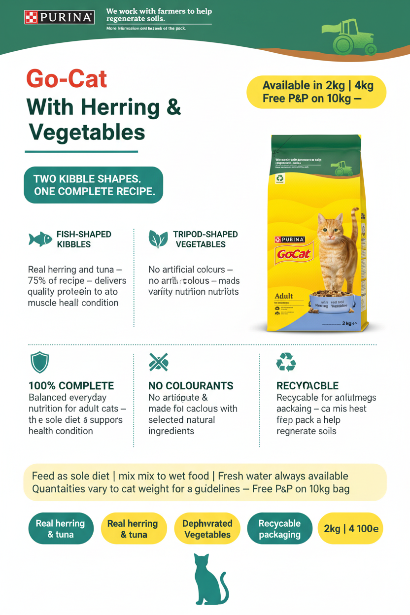 Go-Cat Herring & Vegetables Infographic