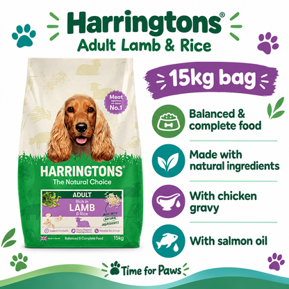 Harringtons Adult Lamb and Rice 15kg infographic