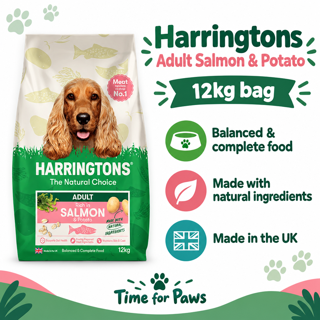 Harringtons Adult Salmon and Potato 12kg infographic