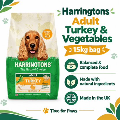 Harringtons Adult Turkey and Vegetables 15kg infographic
