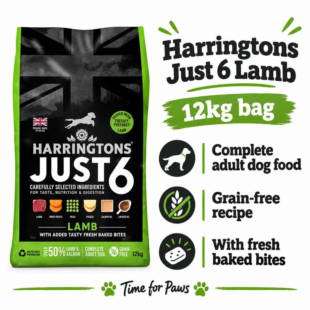 Harringtons Just 6 Lamb 12kg infographic