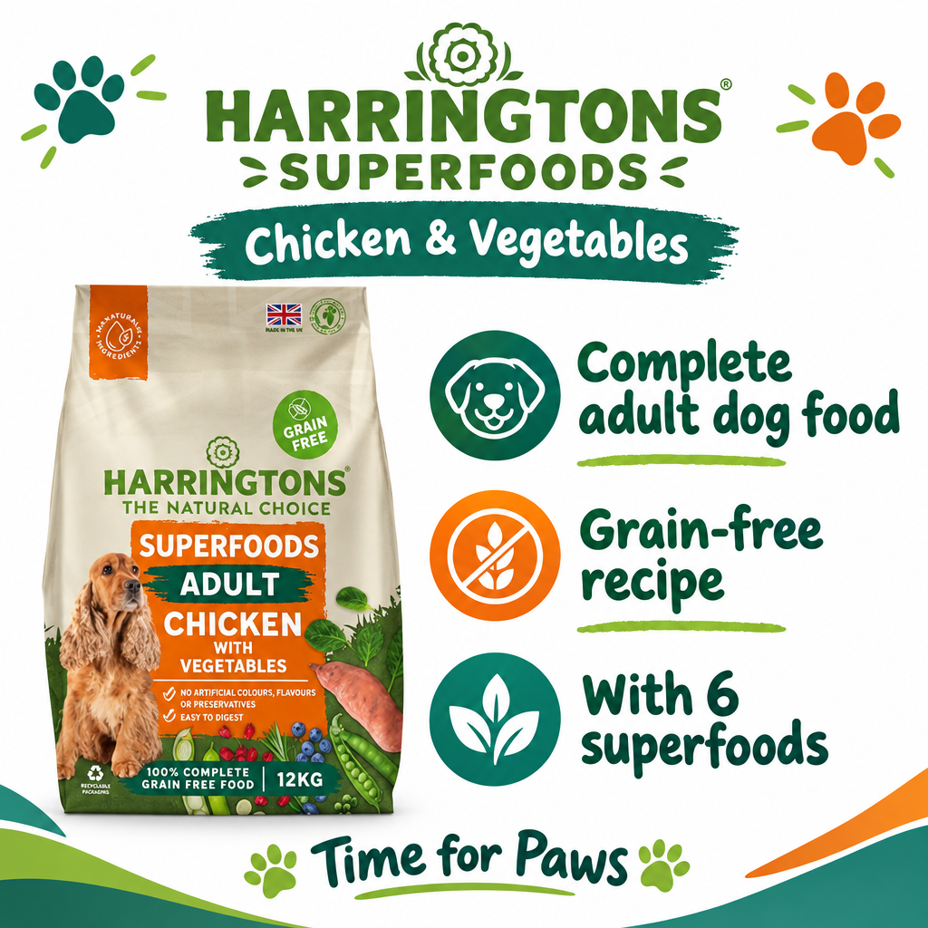 Harringtons Superfoods Chicken and Vegetables 12kg infographic
