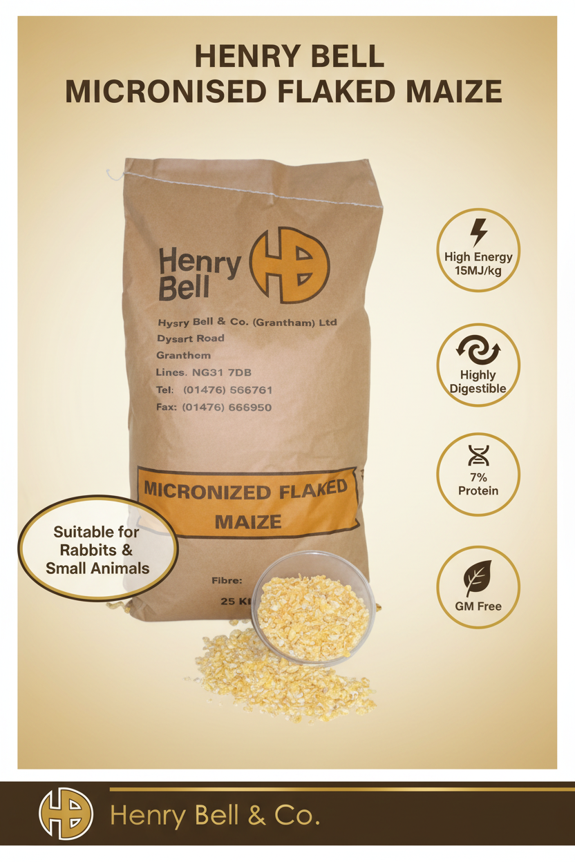 Henry Bell Micronised Flaked Maize Infographic