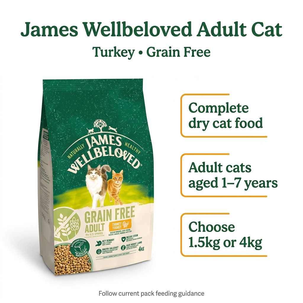 James Wellbeloved Adult Turkey Grain Free infographic