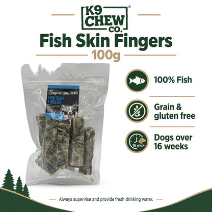 K9 Chew Co. Fish Skin Fingers 100g