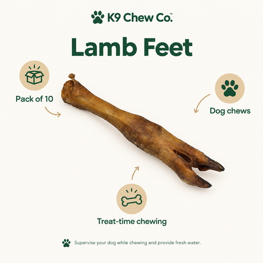 K9 Chew Co. Lamb Feet Pack of 10 infographic