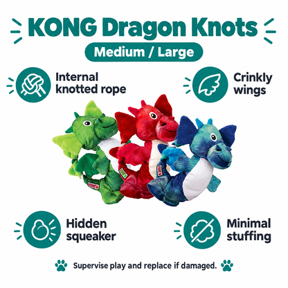 KONG Dragon Knots product infographic
