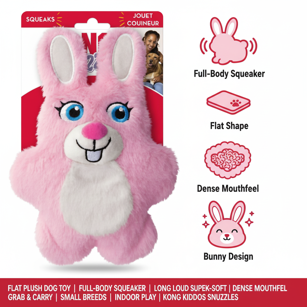 KONG Kiddos Snuzzles Bunny Small Infographic