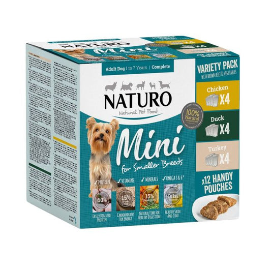 Naturo Adult Mini Pouch Variety 12 x 150g  - Case of 4