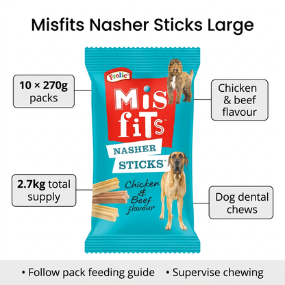 Misfits Nasher Sticks case infographic