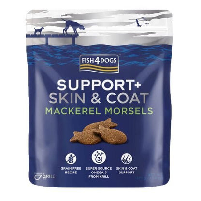 Fish4Dogs Support+ Skin & Coat Mackerel Morsels 225g - Case of 8