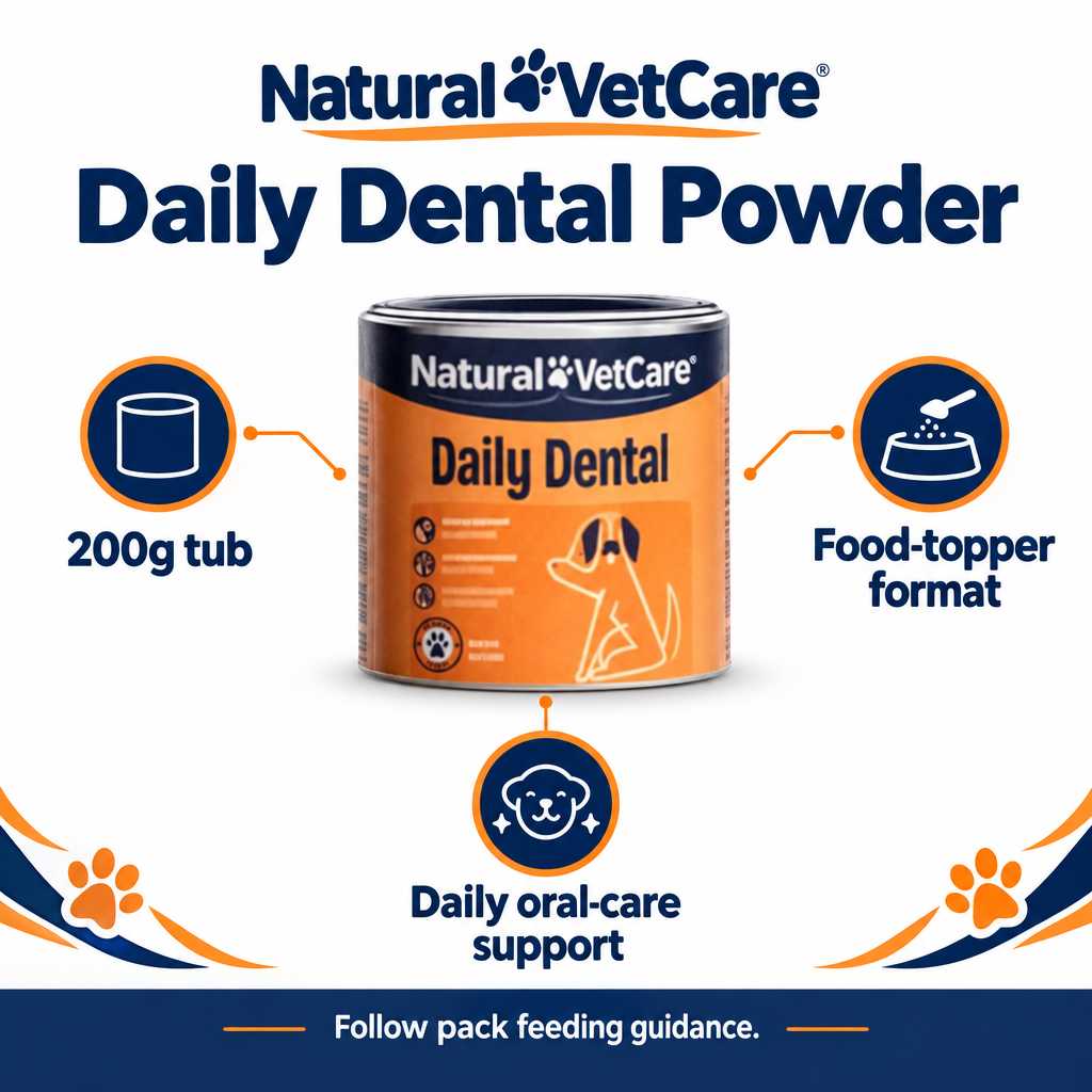 Natural VetCare Daily Dental Powder infographic