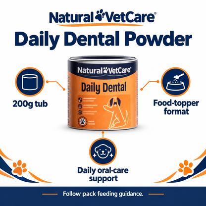 Natural VetCare Daily Dental Powder infographic