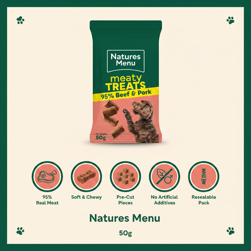 Natures Menu Meaty Treats Beef Infographic