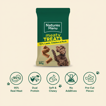 Natures Menu Meaty Treats Chicken & Lamb Infographic