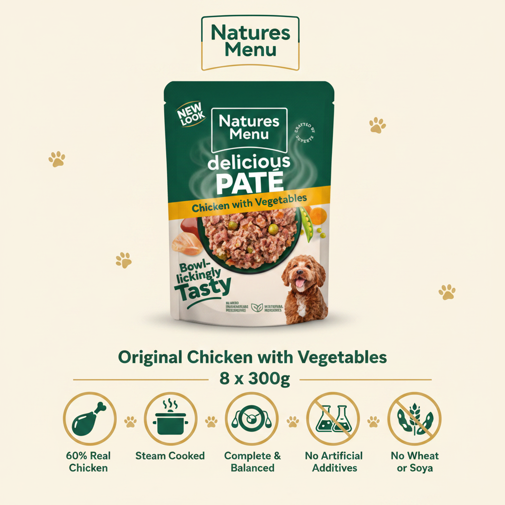 Natures Menu Pate Pouch Chicken with Vegetables Infographic