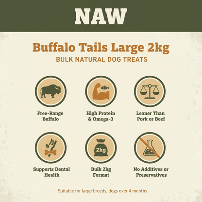 NAW Buffalo Tails Large 2kg Infographic