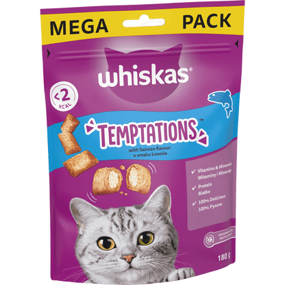 Whiskas Temptations Cat Treats Salmon 6 x 60g