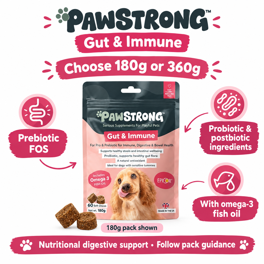 PawStrong Gut and Immune size options