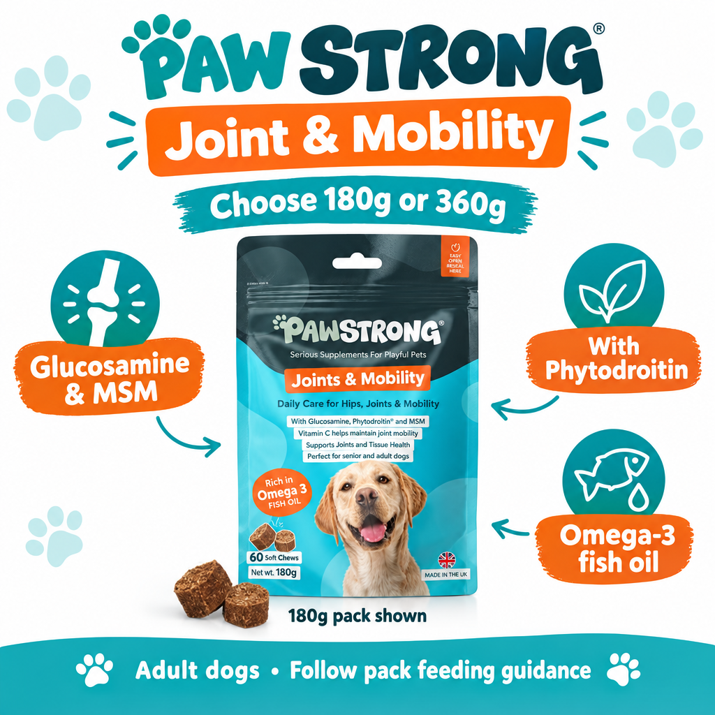 PawStrong Joint and Mobility size options
