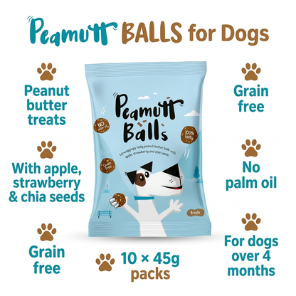 Peamutt BALLS product infographic