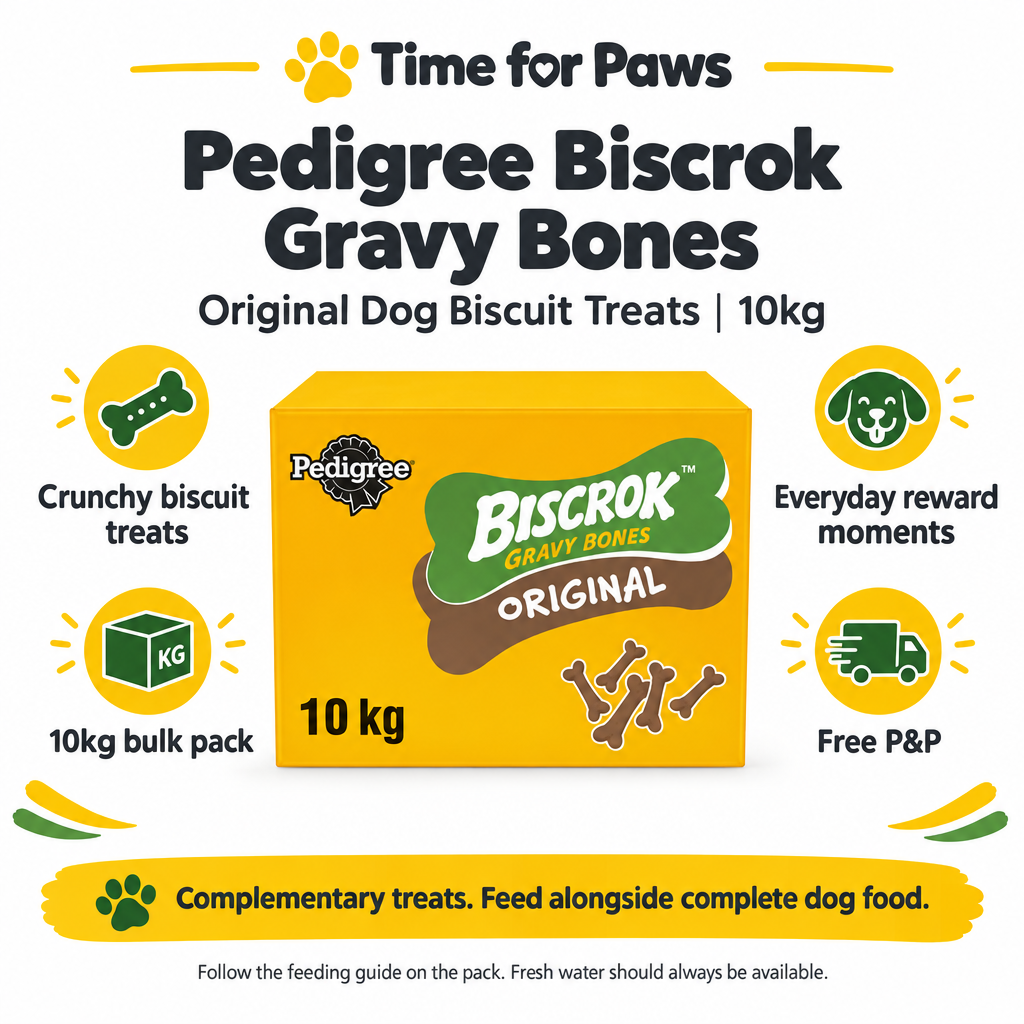 Pedigree Biscrok Gravy Bones 10kg infographic