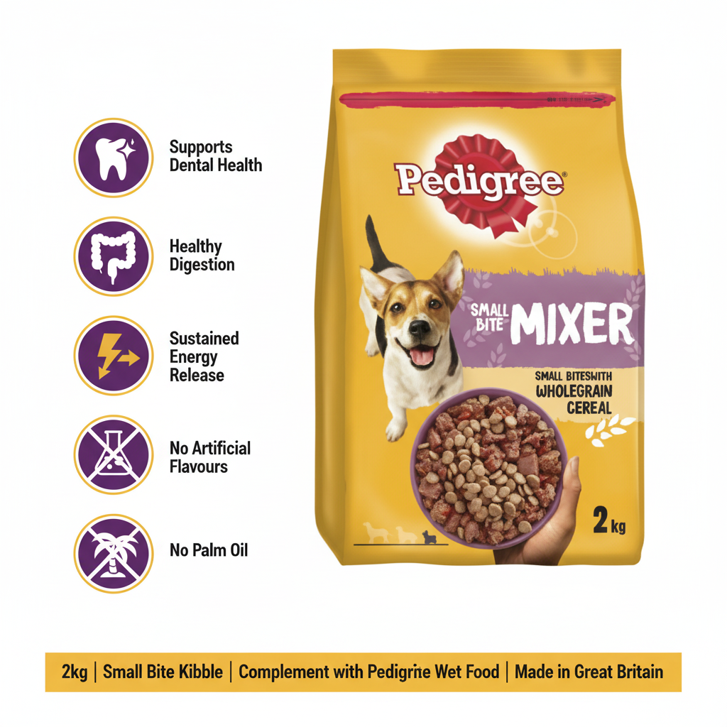 Pedigree Small Bite Mixer Infographic with Packshot
