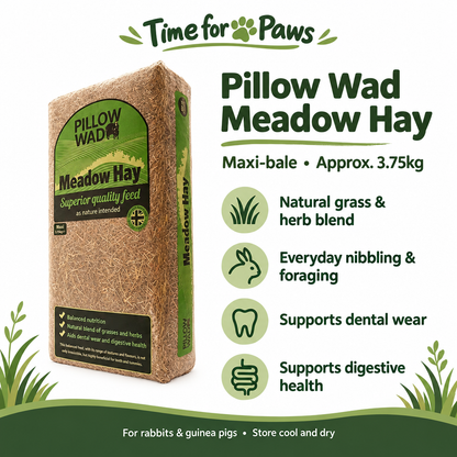Pillow Wad Meadow Hay Maxi-Bale benefits infographic