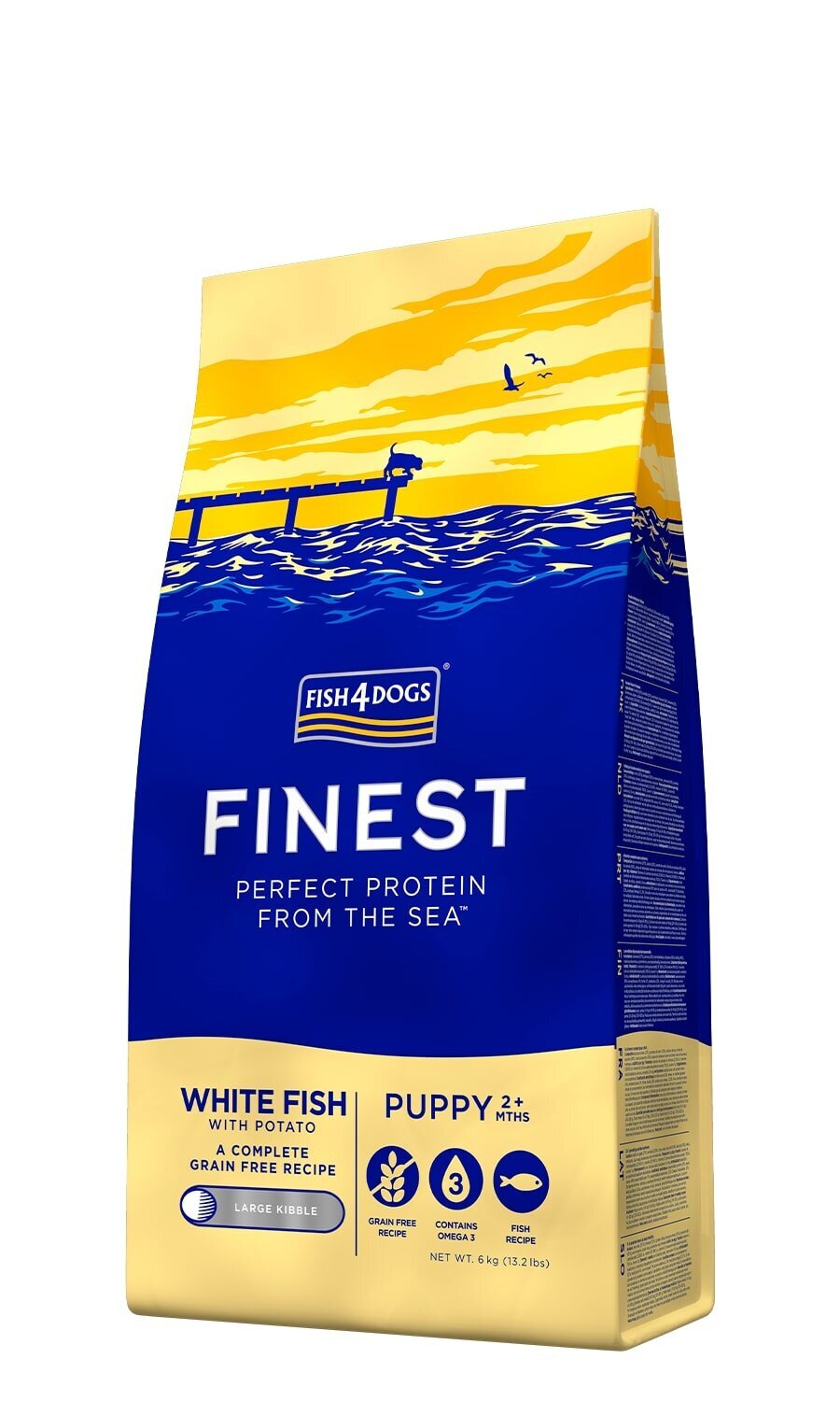 Fish4Dogs Finest Puppy White Fish Large Kibble