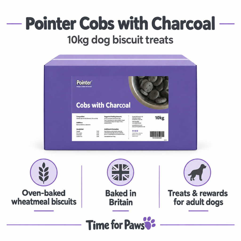 Pointer Cobs with Charcoal 10kg packshot-led infographic