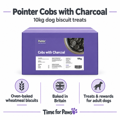 Pointer Cobs with Charcoal 10kg packshot-led infographic