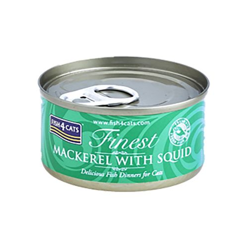 Fish4Cats Cans Mackerel with Squid 70g x 10