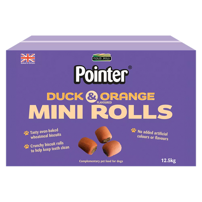 Pointer Duck & Orange Flavoured Mini Rolls 12.5kg