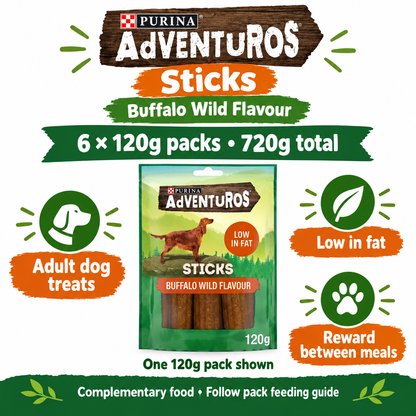 Purina Adventuros Buffalo Flavour Sticks infographic