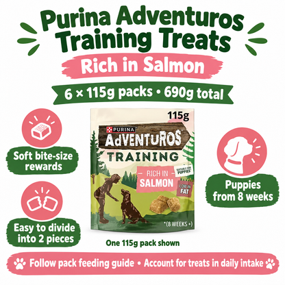 Purina Adventuros Salmon Training Treats infographic