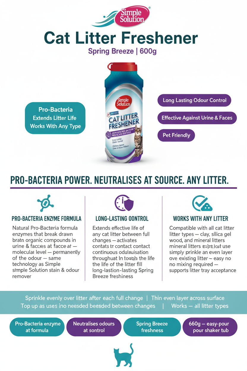 Simple Solution Cat Litter Freshener Infographic